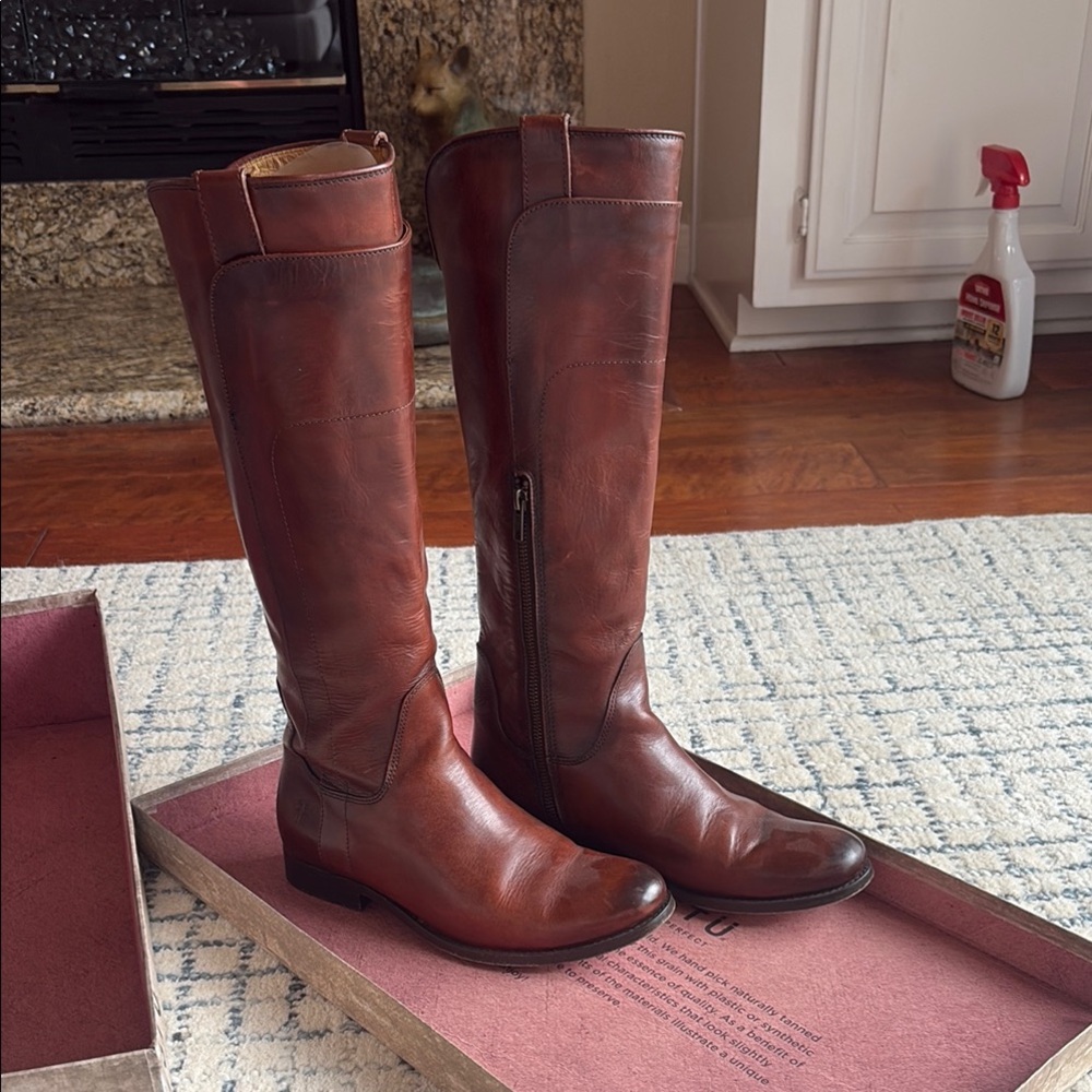 Frye Brown Leather Knee-High Boots